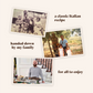 Collage of family photos with text about a classic Italian recipe.