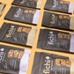 Fichi snack bite packages an orange background.